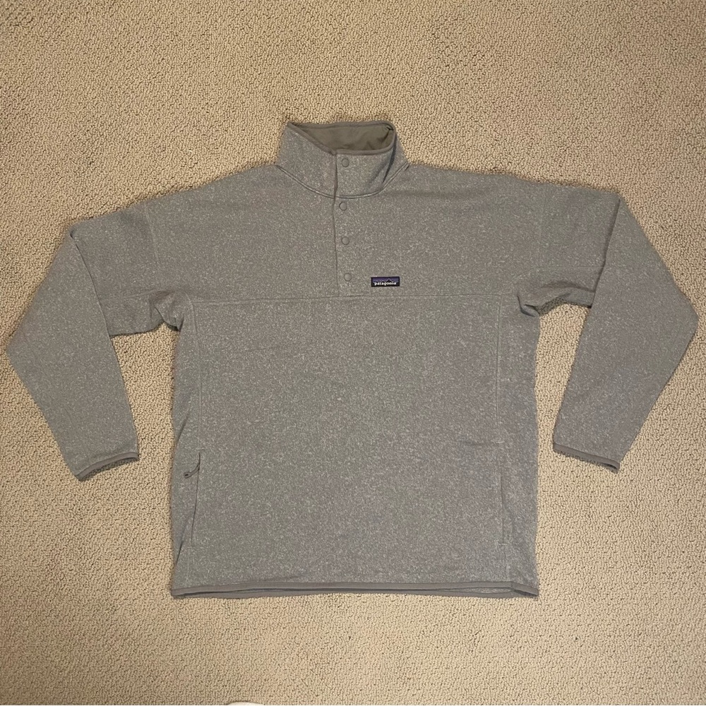 Patagonia Light Gray Snap-T Fleece Pullover